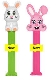 2021 Easter White Full body and Pink Floppy Ear Bunny Pez