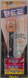 Happy New Year 2022 Gold Candy Brick Mascot