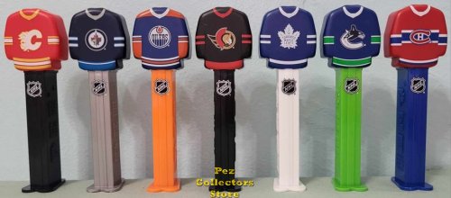 2023 Canadian NHL Jersey Pez Set of 7 Loose