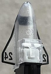 Pez Planet Copyright on back of Space Shuttle