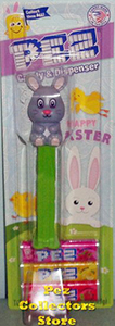 Easter Pez Full Body Blue Bunny Pez on Green Stem 