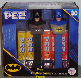 Exclusive Batman Pez Twin Pack with Modern and Retro Batman Pez