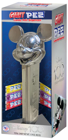 Giant Platinum Mickey Pez Roll Dispenser