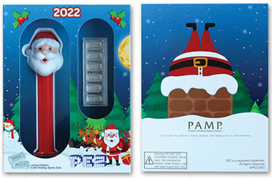 PAMP Suisse 2022 Christmas Santa Pez with Silver Pez Candy