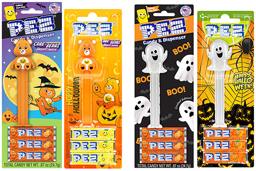 USA and European Halloween Care Bears and Crystal Ghosts Pez