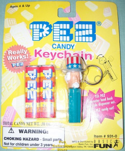 (image for) Retired Mini Pez Uncle Sam Keychain MOC