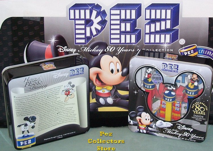 (image for) Disney Mickey 80th Years Anniversary Pez Gift Tin - Click Image to Close