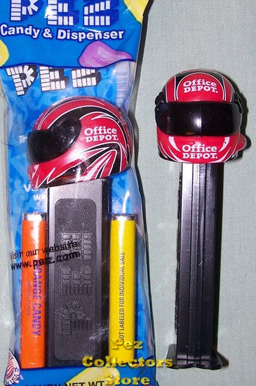 (image for) Carl Edwards Office Depot NASCAR Driver Helmet Pez MIB - Click Image to Close