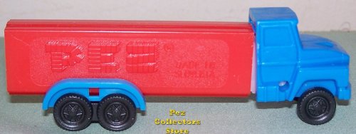 (image for) D Series Truck R1 Blue Cab on Red Trailer Pez