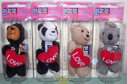 (image for) 2009 Cuddle Cubs Set of 4 Plush LOVE Pez Petz