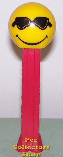 (image for) Cool Funky Face Pez on Red Stem Loose - Click Image to Close