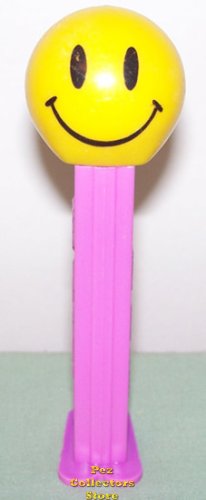 (image for) Walmart Smiley Funky Face Pez on Purple Stem