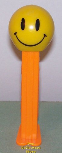 (image for) Walmart Smiley Funky Face Pez on Orange Stem