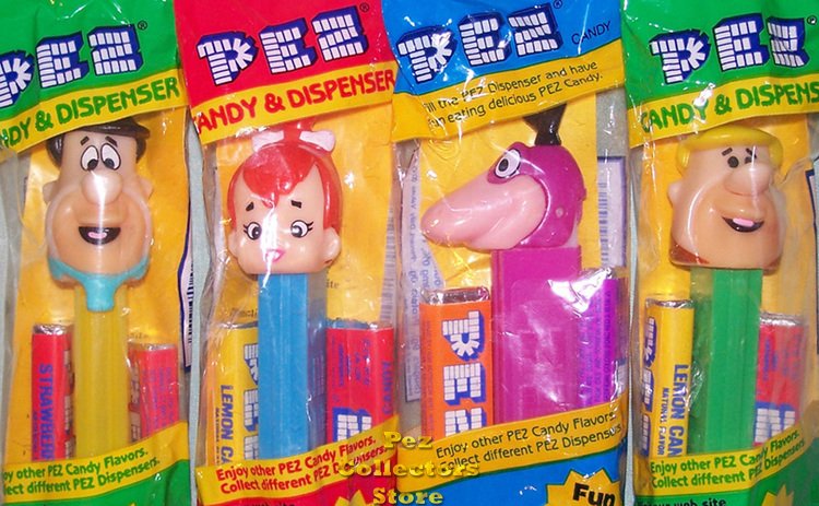 (image for) Complete Set of Discontinued Flintstones Pez MIB! Yabadabadu!