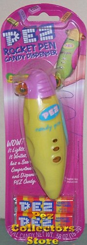 (image for) US Yellow Pez Rocket Pen Retired MOC