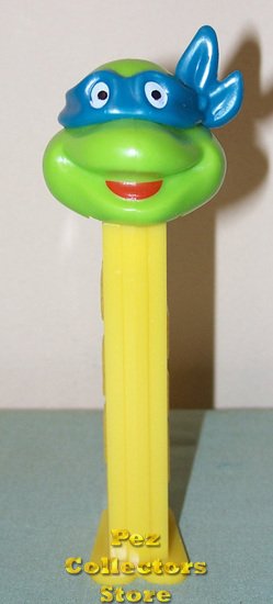 (image for) TMNT Happy Leonardo Blue mask on Yellow Stem Pez