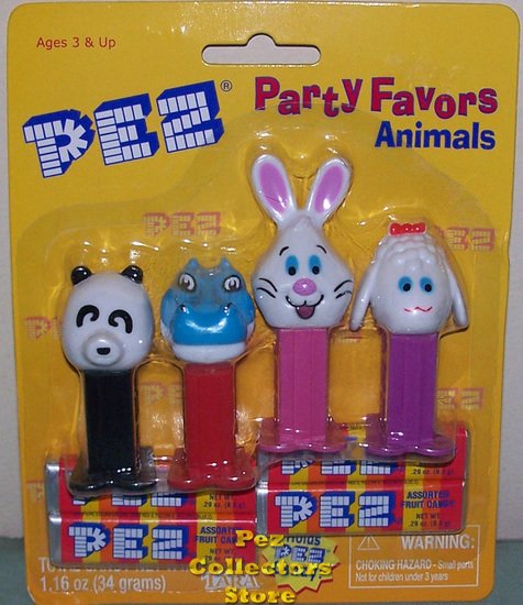 (image for) Pez Party Favor Animals set of 4 MOC - Click Image to Close