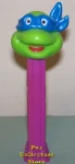 TMNT Happy Leonardo Blue mask on Purple Stem Pez (image for) TMNT Happy Leonardo Blue mask on Purple Stem Pez