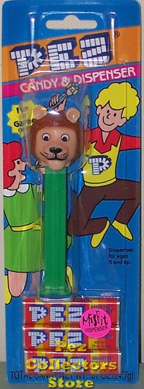 (image for) Misfit Kooky Zoo David Lion Pez on Green Stem MOC Pez Offer 418