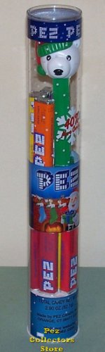 (image for) 2009 Christmas Polar Bear Pez in Holiday Tube - 40% More Candy
