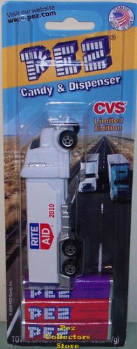 (image for) ERROR Rite Aid Hauler Truck Rig Promotional Pez on CVS Card