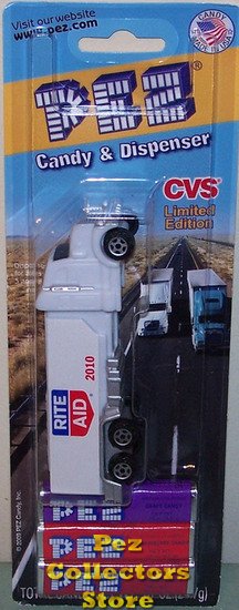 (image for) ERROR Rite Aid Hauler Truck Rig Promotional Pez on CVS Card