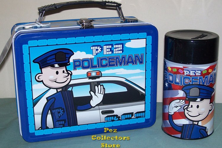 Pez Policeman Lunch Box and Thermos - $50.00 : Pez Collectors