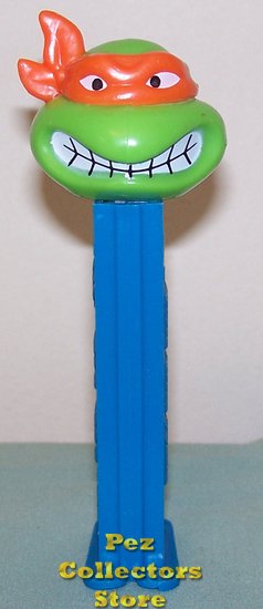 (image for) TMNT Angry Michaelangelo Orange mask on Blue Stem Pez