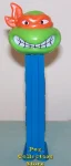 TMNT Angry Michaelangelo Orange mask on Blue Stem Pez (image for) TMNT Angry Michaelangelo Orange mask on Blue Stem Pez