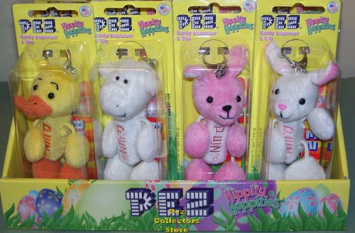 (image for) Hippity Hoppities Plush 2010 Easter Pez Set of 4 MIP