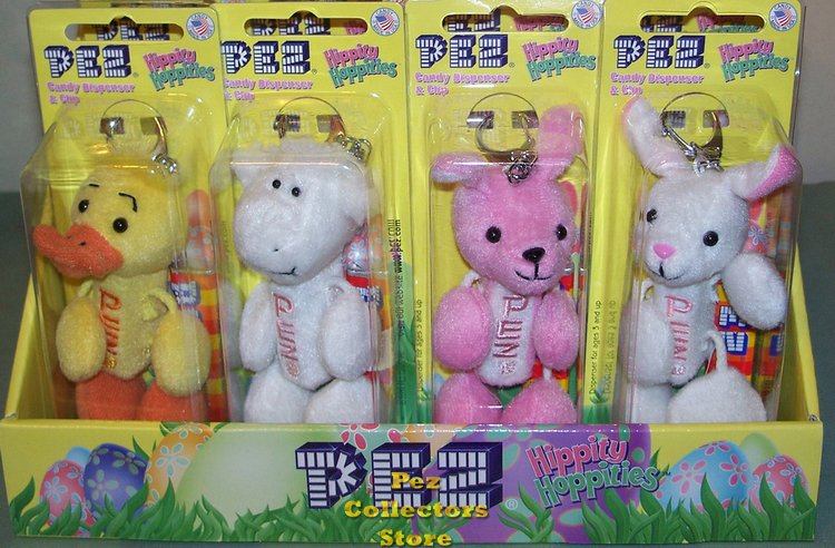 (image for) Hippity Hoppities Plush 2010 Easter Pez Set of 4 MIP - Click Image to Close