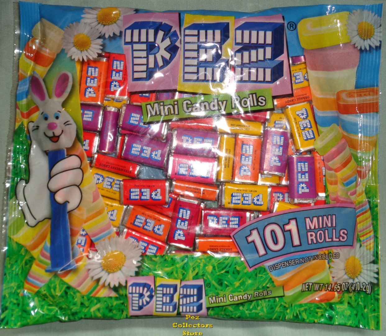 (image for) 101 Mini Pez Candy Rolls Grape Strawberry Lemon Cherry Orange - Click Image to Close