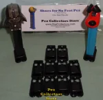 (image for) 10 Narrow Black PCS Shoes for Pez - One Size Fits All