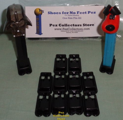 (image for) 10 Narrow Black PCS Shoes for Pez - One Size Fits All