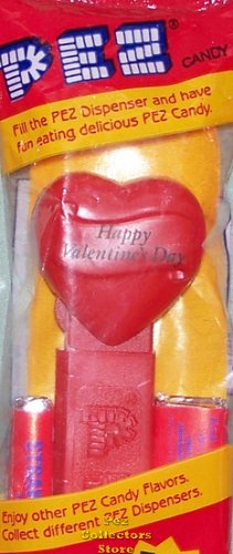 (image for) 1996 Original Happy Valentines Day Heart Pez Red on Red MIB