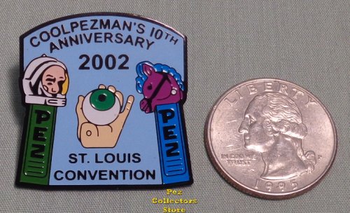 (image for) 2002 St. Louis 10th ANPC Anniversary Pez Lapel Pin