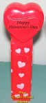 2003 HVD Heart Pez Neon Red printed stem Loose