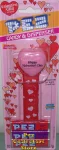 (image for) 2003 HVD Heart Pez Pink on Red printed stem MOC