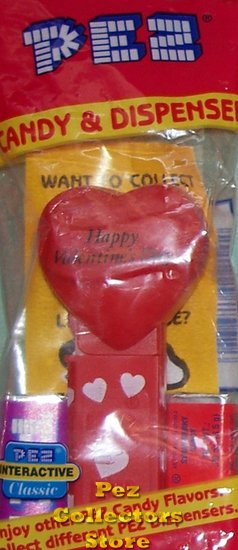 (image for) 2003 HVD Heart Pez Red printed stem MIB - Click Image to Close