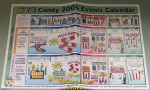 2004 PEZ Calendar of Events Printed Front and Back