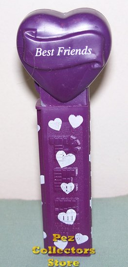 (image for) 2005 Best Friends Heart Pez Purple printed stem Loose - Click Image to Close