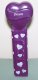 (image for) 2005 Dream Heart Pez Purple printed stem Loose