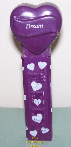 (image for) 2005 Dream Heart Pez Purple printed stem Loose
