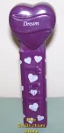 2005 Dream Heart Pez Purple printed stem Loose