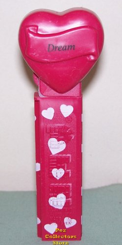 (image for) 2005 Dream Heart Pez Maroon printed stem Loose