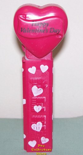 (image for) 2005 Happy Valentines Day Heart Pez Maroon printed stem Loose