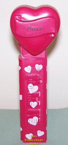 (image for) 2005 Prince Heart Pez Maroon printed stem Loose