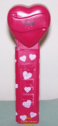 (image for) 2005 Sweet Heart Pez Maroon printed stem Loose