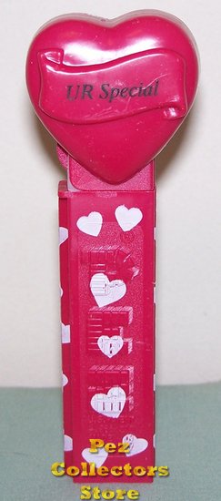 (image for) 2005 UR Special Heart Pez Maroon printed stem Loose