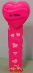 (image for) 2005 Be Mine Heart Pez Neon Pink printed stem Loose